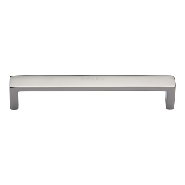 C4520 192-PNF • 192 x 200 x 28mm • Polished Nickel • Heritage Brass Wide Metro Cabinet Pull Handle